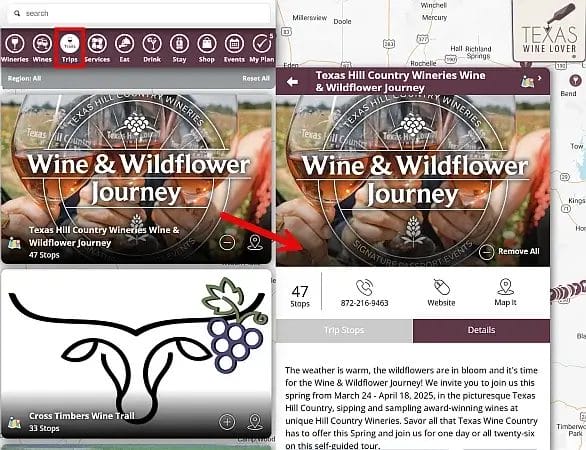 Wine and Wildflower Journey 2025 plan