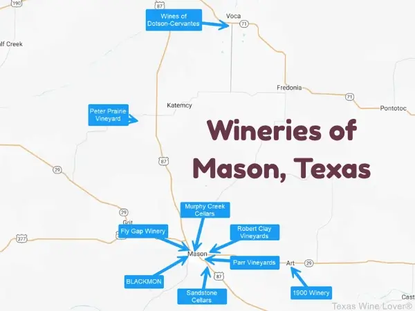 Wineries of Mason, Texas